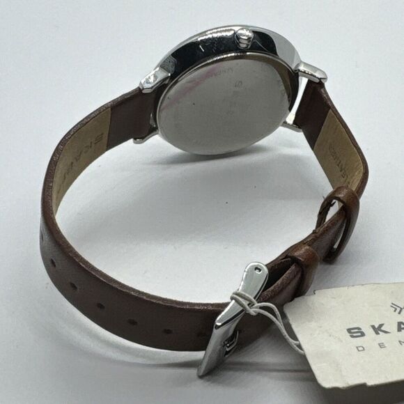 Skagen Ditte SKW2214 Men\'s Brown Leather Analog Dial Quartz Wrist Watch AEA249 main image 4
